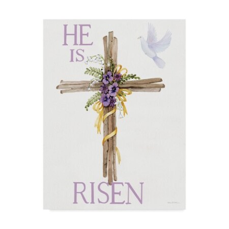 Trademark Fine Art Kathleen Parr Mckenna 'Easter Blessing Saying Iii With Cross' Canvas Art, 18x24 WAP09872-C1824GG